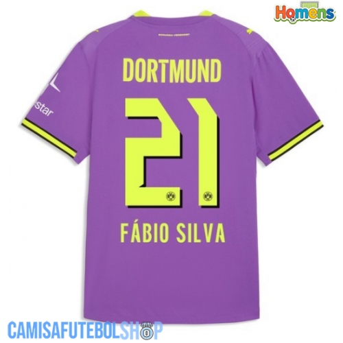 Camisa de time de futebol Borussia Dortmund Fabio Silva #21 Replicas 3º Equipamento 2026-27 Manga Curta